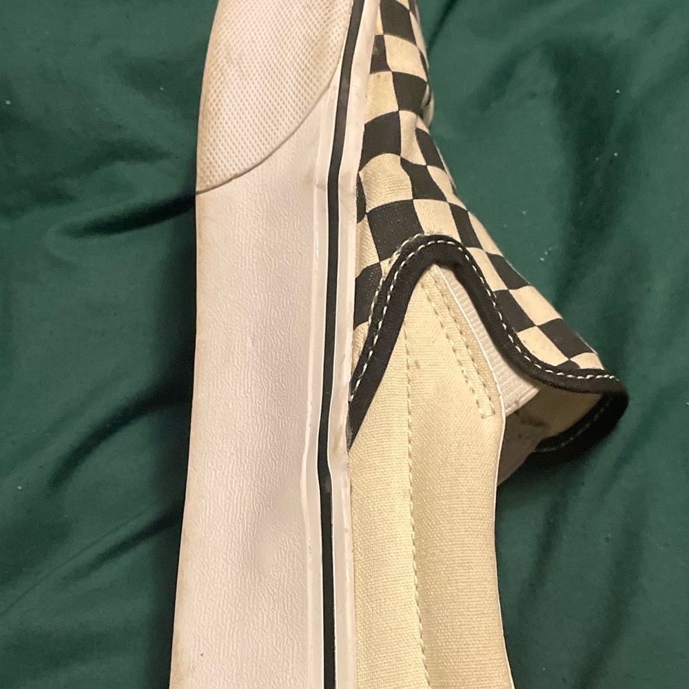 Vans Slip-On Checkerboard Sneakers - Black & White - Picture 7 of 8